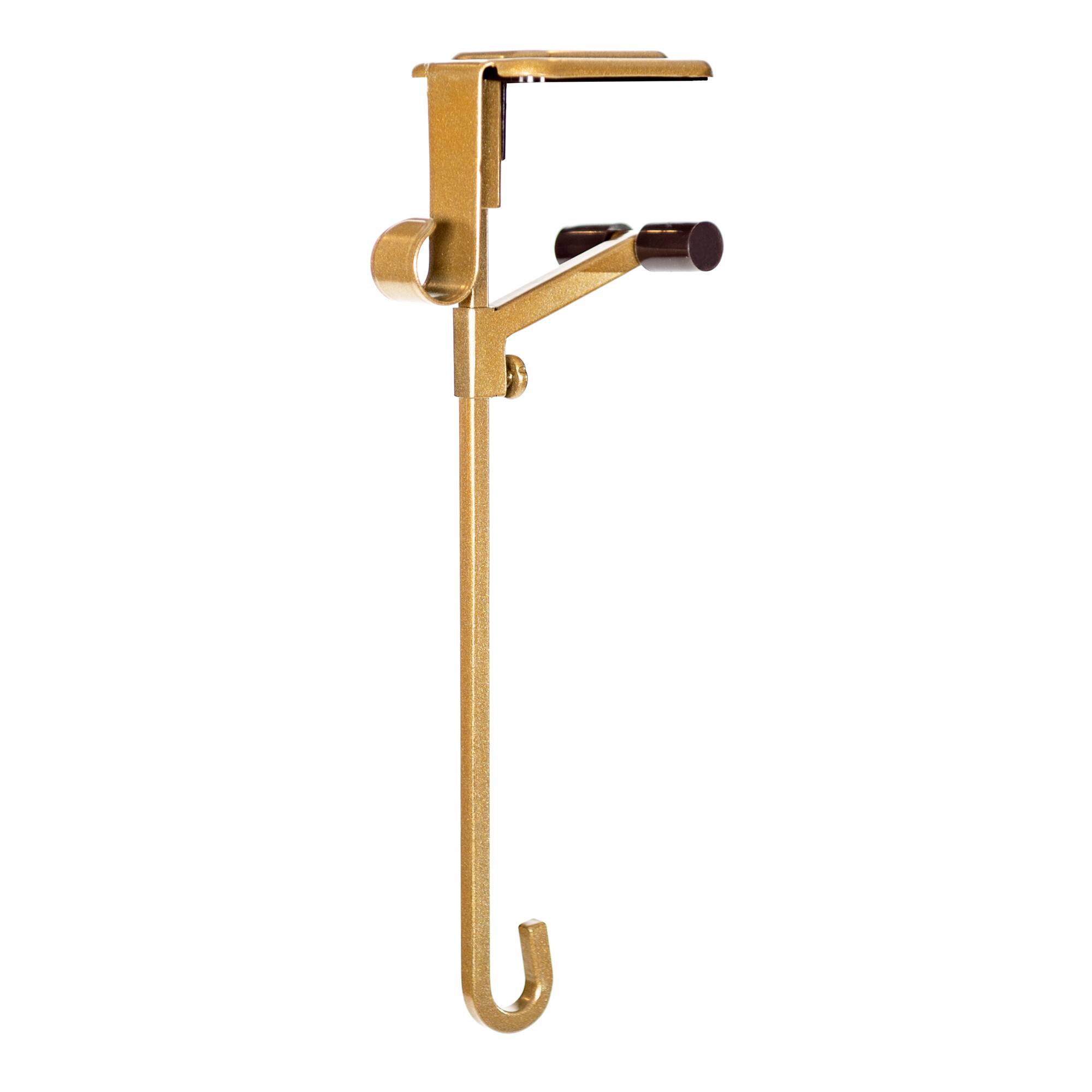 Gold Mantel Garland & Christmas Stocking Holder, 2ct.